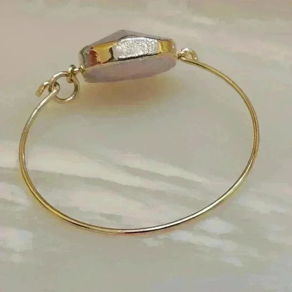 Rose quartz Gold-toned small size bracelet - Picture 6 of 14